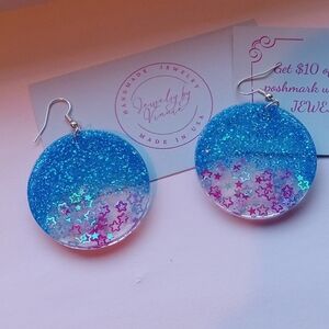 Winter Nights Hand Crafted Circle Earrings
